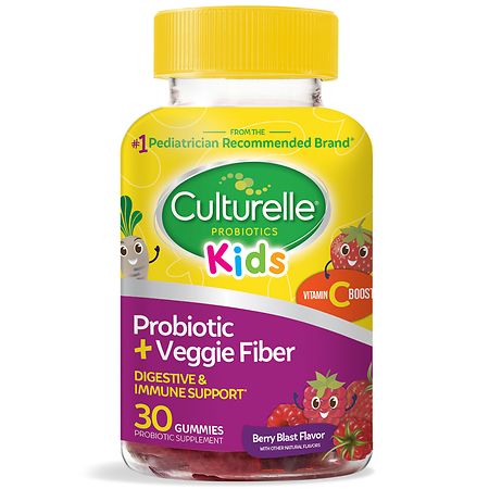 Culturelle Kids Daily Probiotic + Prebiotic Gummies Natural Berry Blast