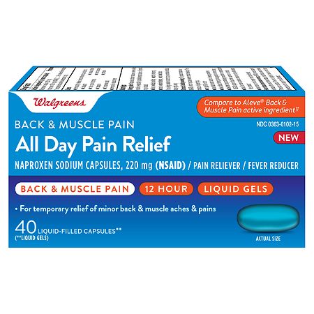 Walgreens Naproxen Sodium Back & Muscle Pain