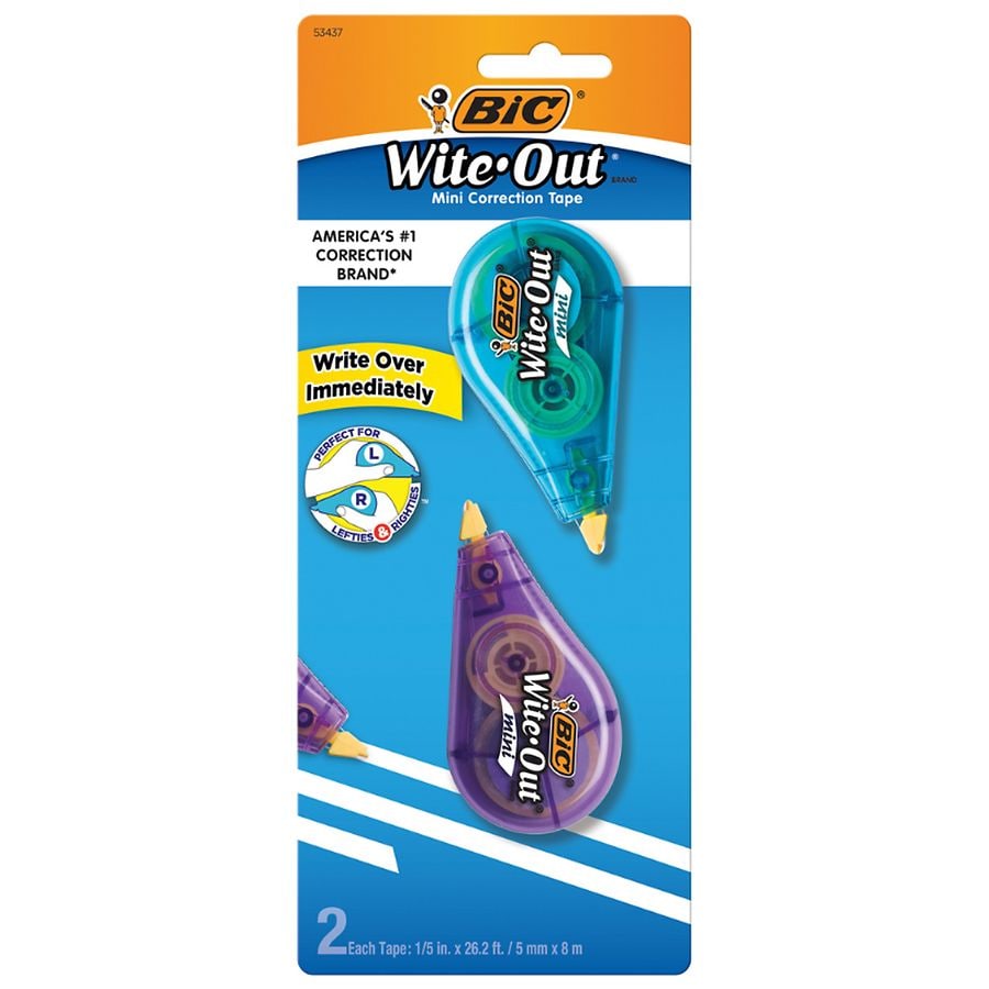 Bic Wite-Out EZ Correct Correction Tape, Pack of 6