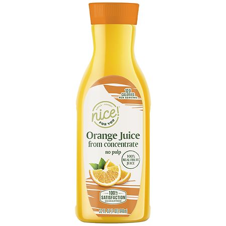 Nice! Orange Juice From Concentrate No Pulp