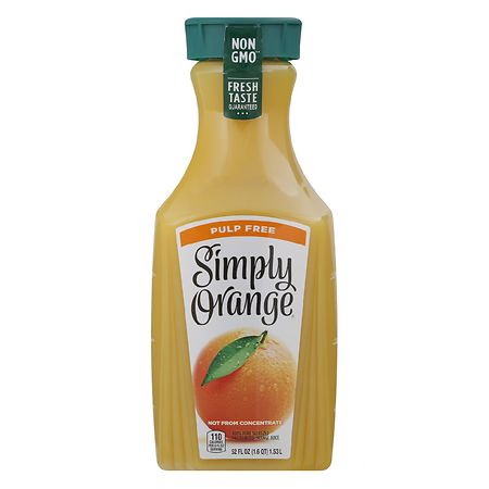 Simply Juice, Orange, Pulp Free