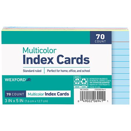 Wexford 4 x 6 Ruled Index Cards - 100 ct