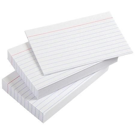 Color Ruled White Index Cards 180 Sheets — A Lot Mall