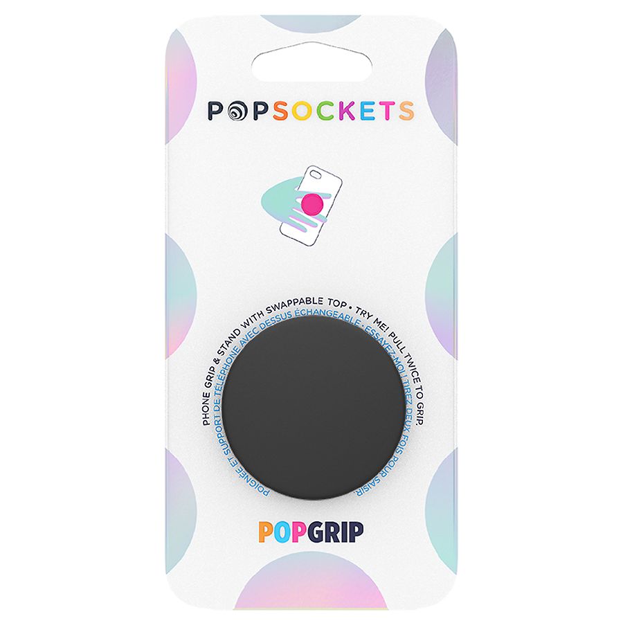 Poleret lyse butik PopSockets Black PopGrip | Walgreens
