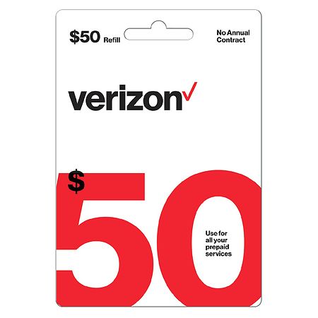Verizon Wireless Prepaid Wireless Airtime Card 50