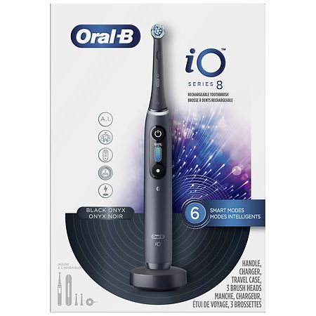 Oral B iO Series 8 Electric Toothbrush with 3 Br ...