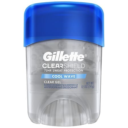 Gillette Clearshield Clear Shield Clear Gel Antiperspirant Deodorant, Travel Size Cool Wave