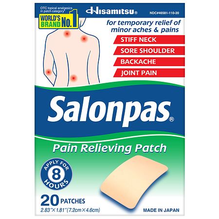 UPC 346581110203 product image for Salonpas 8-Hour Pain Relieving Patch - 20.0 ea | upcitemdb.com