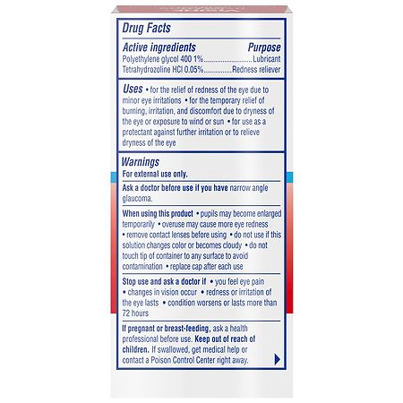Visine Red Eye Hydrating Comfort Lubricating Eye Drops