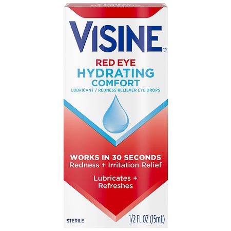 Visine Red Eye Hydrating Comfort Lubricating Eye Drops