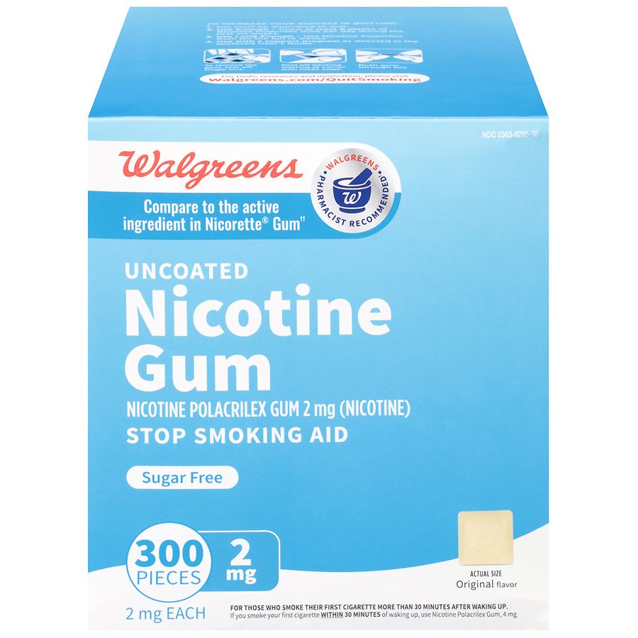 Walgreens Nicotine Gum, 2 mg Original