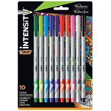 BIC® Intensity Fineliner Fine Point Pens - Assorted, 10 pk - Fry's