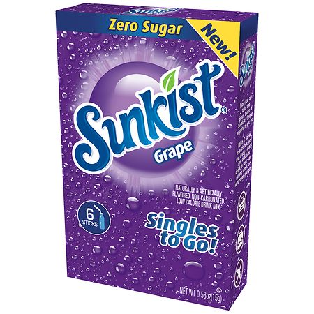 Sunkist Singles to Go Drink Mix Grape