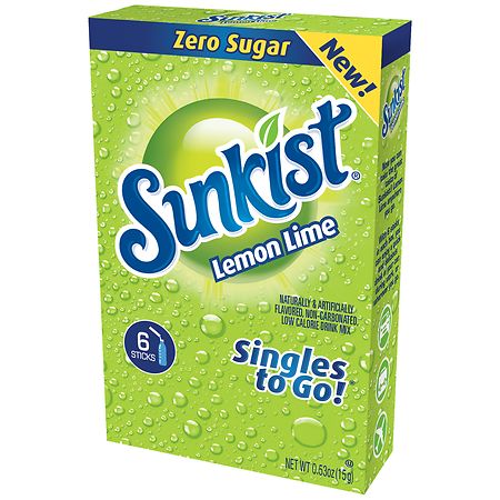 Sunkist Singles to Go Drink Mix Lemon Lime
