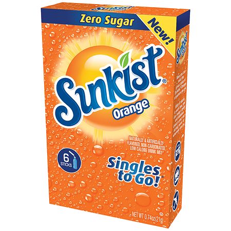 Sunkist Singles to Go Drink Mix Orange