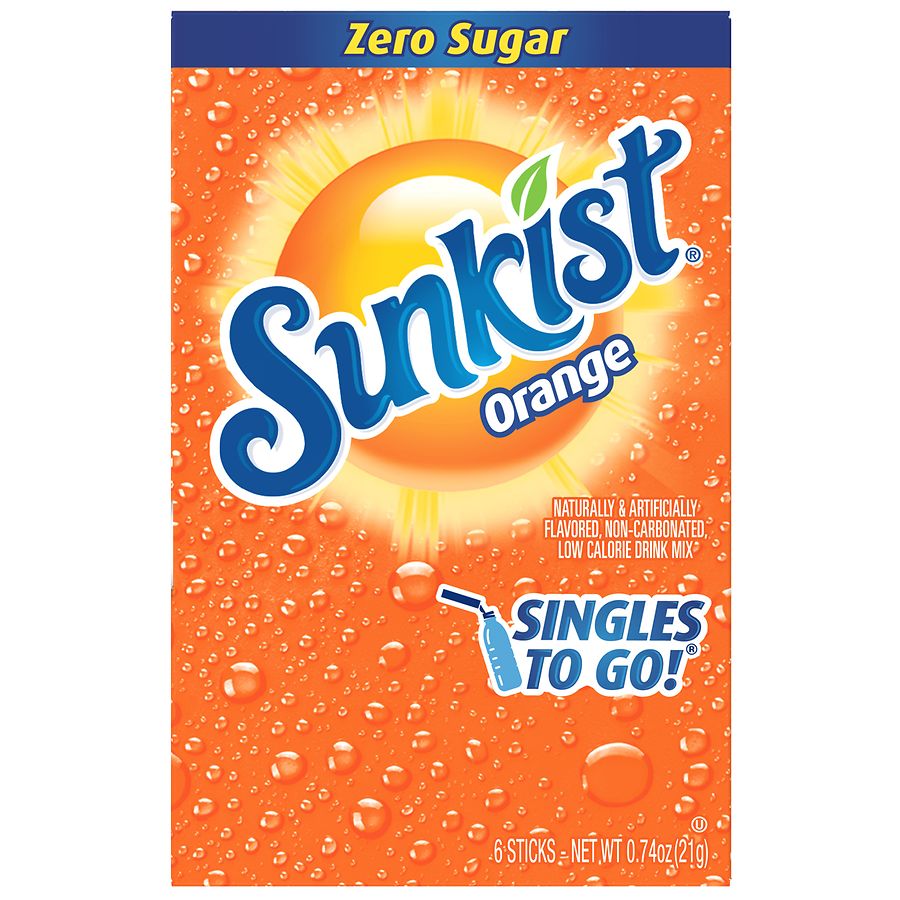 Sunkist Singles to Go Drink Mix Orange | Walgreens