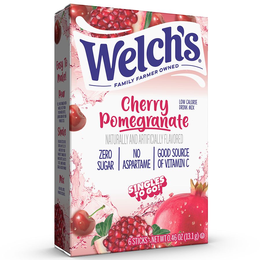 Welch's Singles To Go! Drink Mix Sticks Cherry Pomegranate | Walgreens