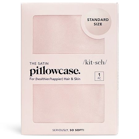 KITSCH Satin Standard Blush Pillowcase