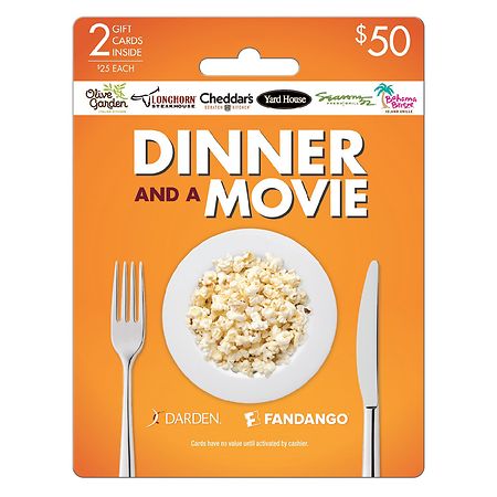 Darden Fandango Dinner and Movie Gift Card $50