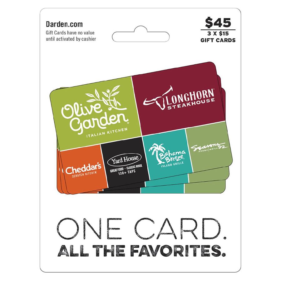 4 ($15) Darden Restaurant Gift Cards | eBay