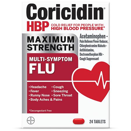 Coricidin HBP Multi-Symptom Flu Tablets