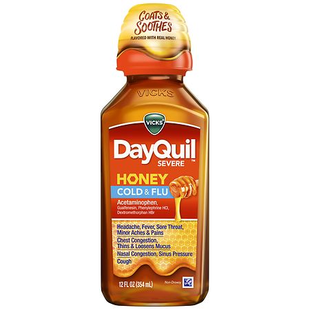 Vicks Dayquil Severe Cold and Flu Medicine, Maximum Strength Honey