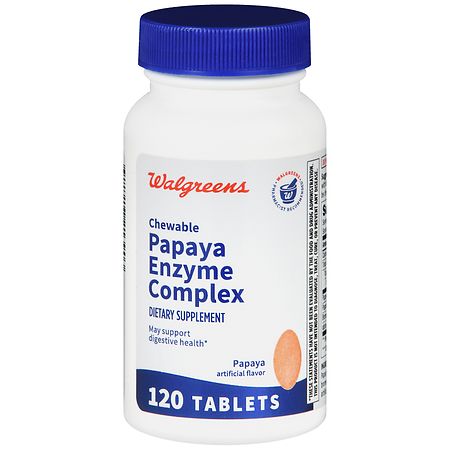 Walgreens Chewable Papaya Enzyme Complex Tablets Papaya