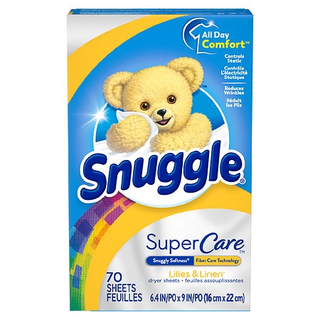 Snuggle SuperCare Fabric Softener Dryer Sheets Lilies and Linen