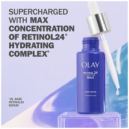 Olay Retinol 24 + Peptide MAX, Night Smoothing Serum No Scent