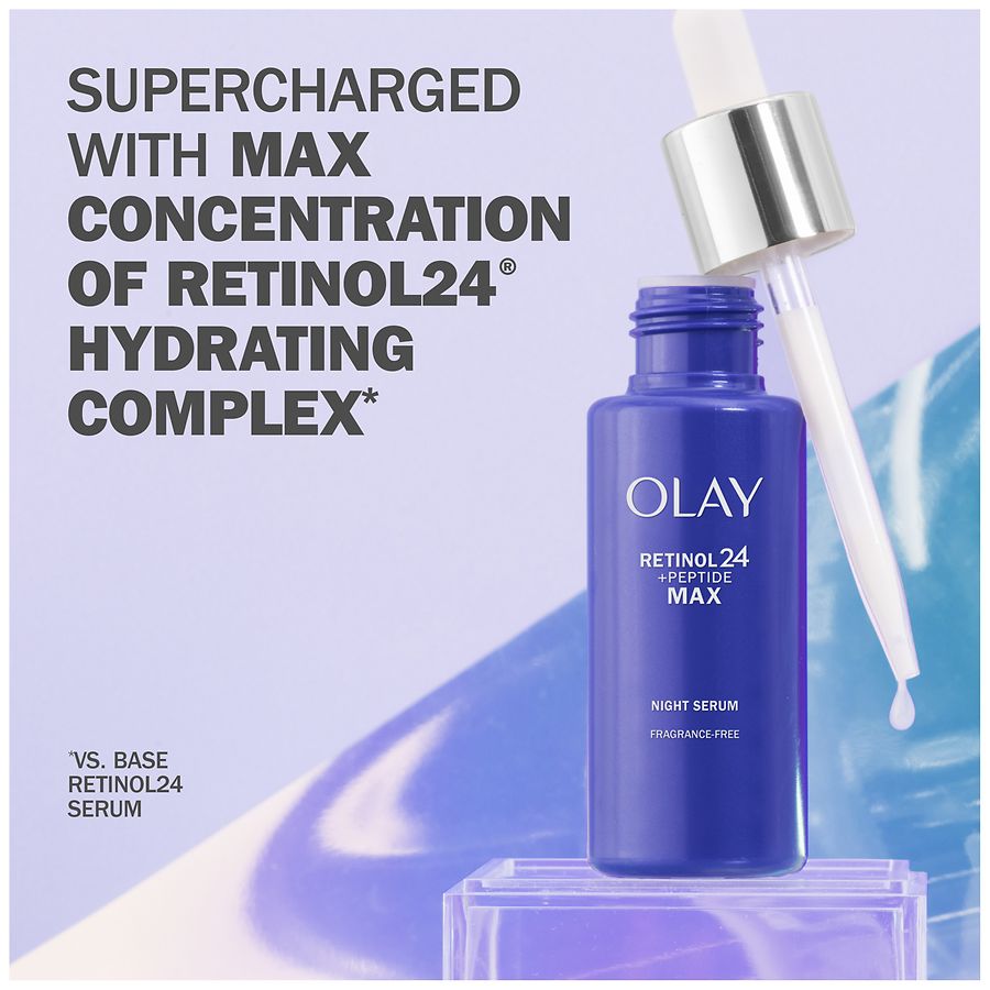 Olay Retinol 24 + Peptide MAX, Night Smoothing Serum No Scent