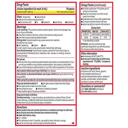 Infants' TYLENOL Acetaminophen Medicine Cherry