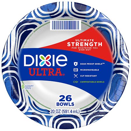  Dixie Everyday Paper Plates, 8 1/2, Lunch or Light Dinner Size  Printed Disposable Plates, 90 Count (Pack of 1) : Health & Household