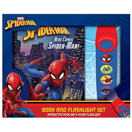 Phoenix Marvel Spider-Man Book and Flashlight Set
