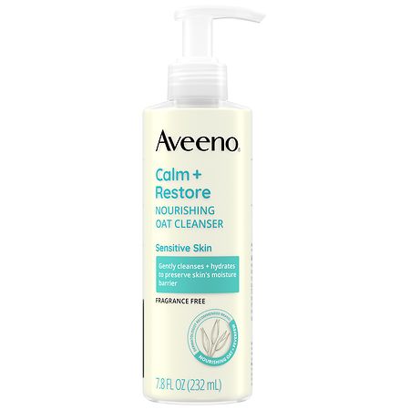 Aveeno Calm + Restore Nourishing Oat Sensitive Skin Cleanser Fragrance-Free