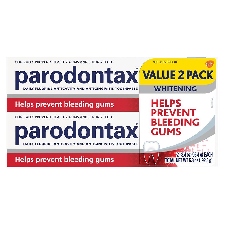 PARODONTAX Teeth Whitening Toothpaste For Bleeding Gums Unflavored