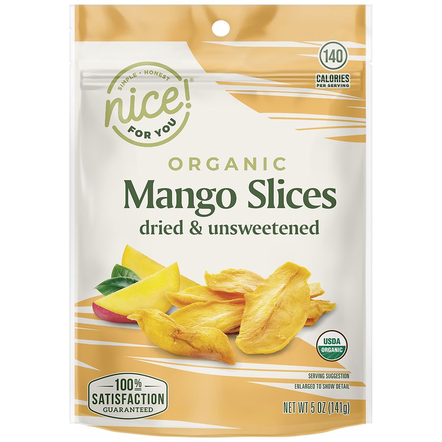 Nice! Dried & Unsweetened Organic Mango Slices Walgreens