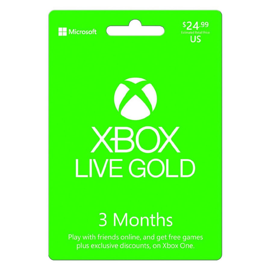 Microsoft Xbox Live 3 month Gift Card $24.99