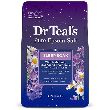 Dr. Teal's Melatonin Sleep Soak Melatonin, Lavender, & Chamomile Essential Oils