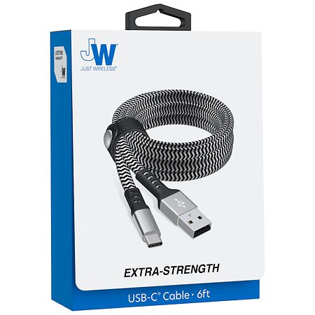 linned At læse Nøjagtighed Just Wireless USB Type-C Cable Black | Walgreens