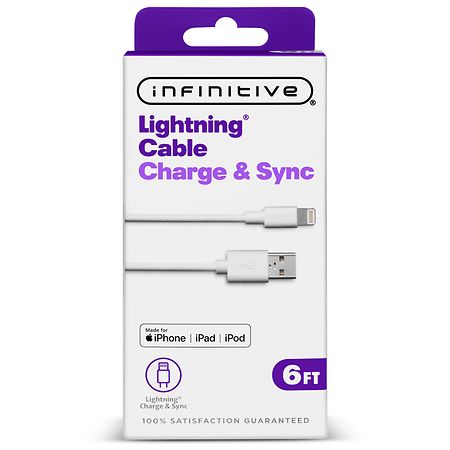 Infinitive USB-C to Lightning Cable 6Ft White