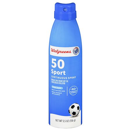 Walgreens Sport Sunscreen Continuous Spray SPF 50 Fresh