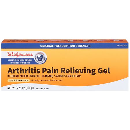 Walgreens Arthritis Pain Relieving Gel, Diclofenac Sodium Gel 1%, 150 Grams