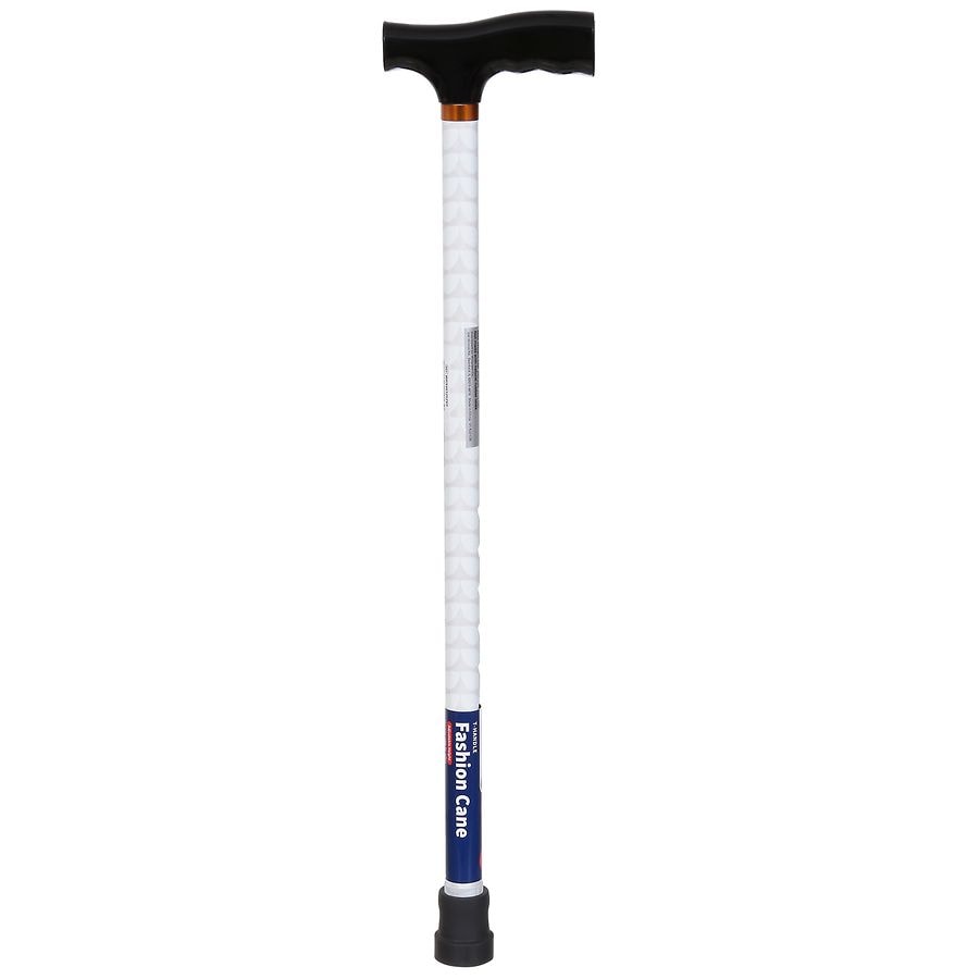 Walgreens T-Handle Fashion Cane, Wing Print White