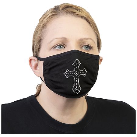 Celeste Stein Face Mask with Bling Silver Cross