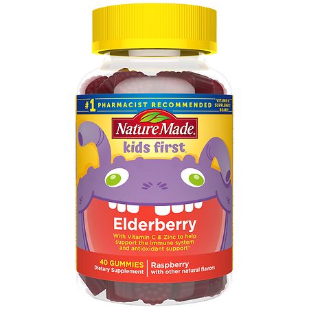 Nature Made Kids First Elderberry Gummies with Vitamin C and Zinc