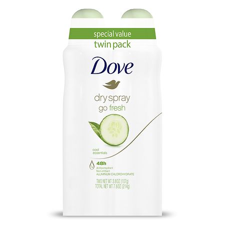Dove Dry Spray Antiperspirant Deodorant for Women Cool Essentials