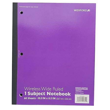 Wexford Wireless Notebook 60 Sheet Assortment