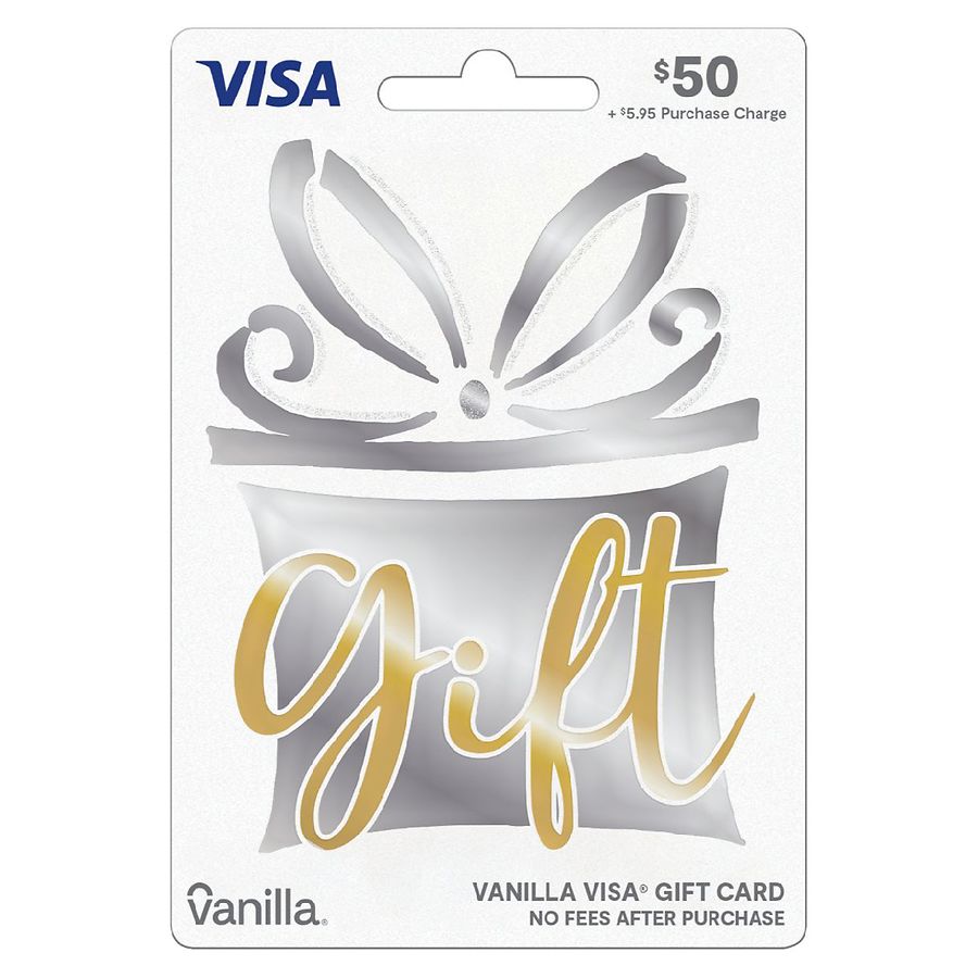 $50 Vanilla Visa Shiny Bow Gift Card