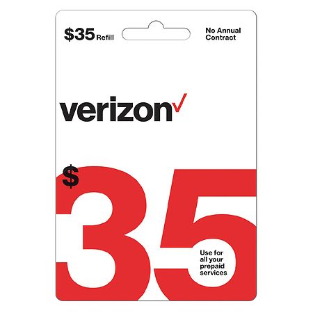Verizon Wireless Prepaid Wireless Airtime Card $35