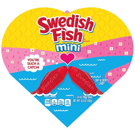 SWEDISH FISH Tails 2 Flavors in 1 Soft & Chewy Candy, 8 oz 